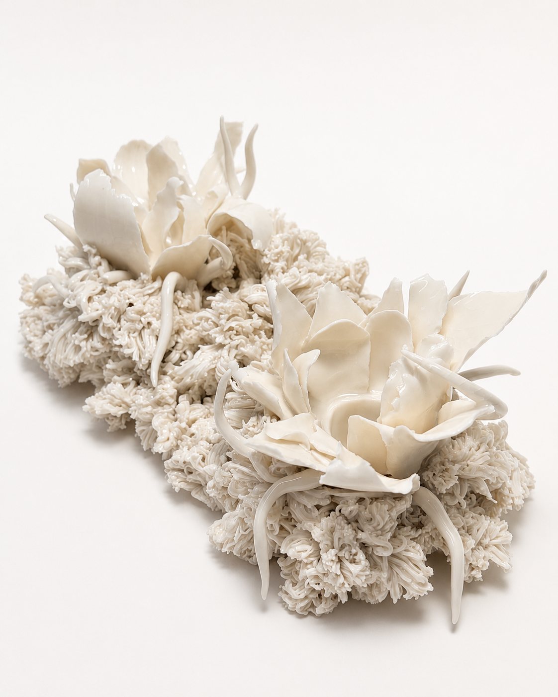 Botanical Fractures, 2026, porcelain, by Ayse Akdemir