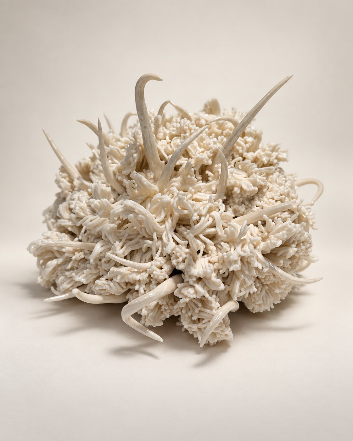 Thorned Botanical, 2026, porcelain, by Ayse Akdemir